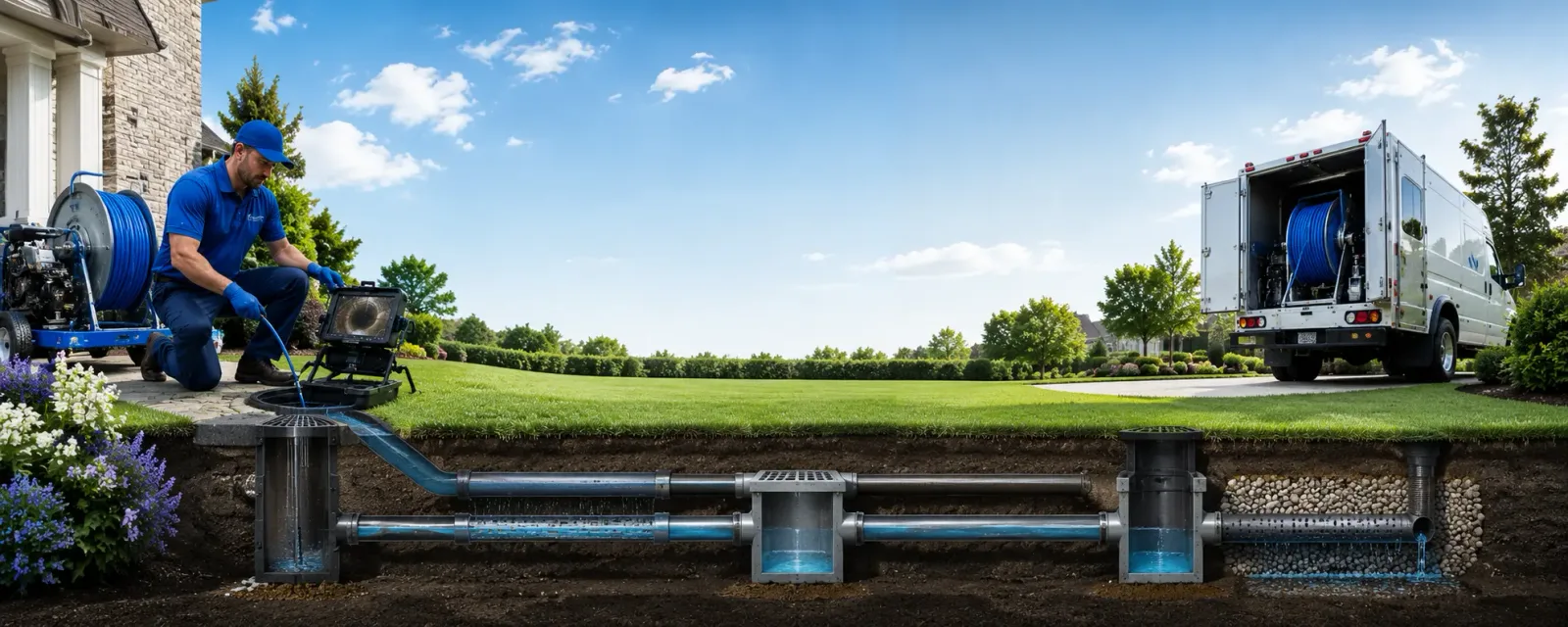 Outdoor drain cleaning information for Bozman, MD